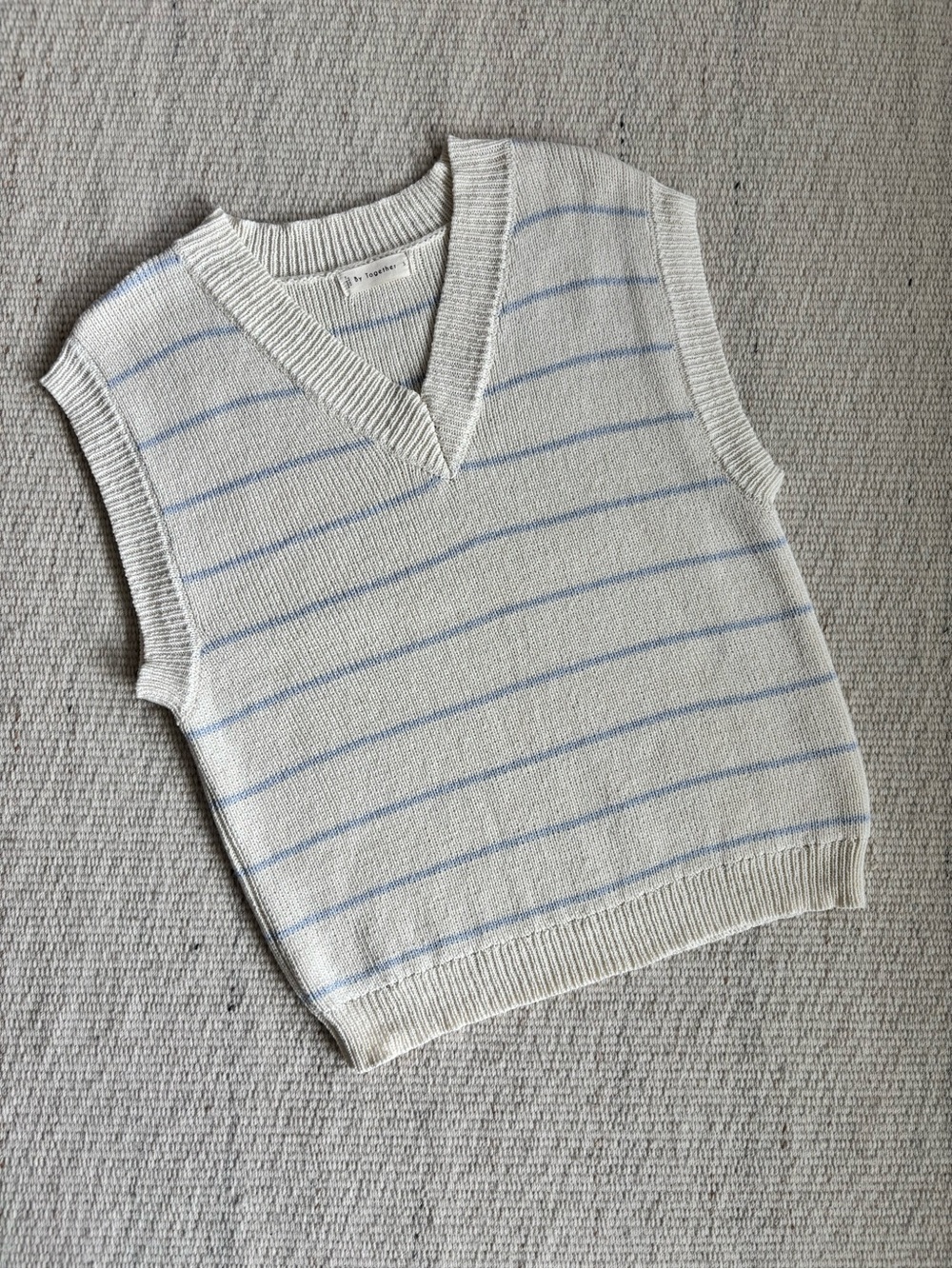 | By Together | Striped V-Neck Knit Sweater Vest Women’s size Small